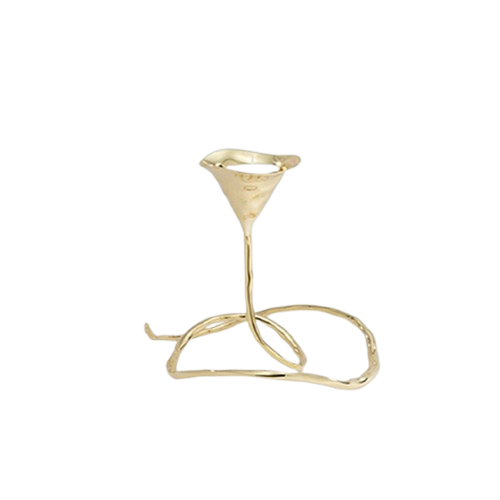 BRASS LOOP CANDLE HOLDER (POLISH)